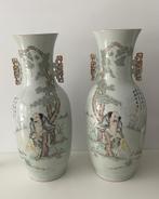 Chinees / Chinese Koppel Imposante Vazen, Antiquités & Art, Antiquités | Porcelaine, Enlèvement ou Envoi