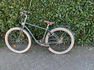Stadsfiets heren Elops 520 kaki, Fietsen en Brommers, Ophalen, Gebruikt, Heren