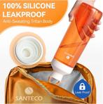 Santeco Drinkfles 590ml | Dubbelwandig Tritan | BPA Vrij, Ophalen of Verzenden, Nieuw