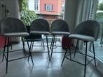 Barstoelen (grijs) (4 stuks= €50), Huis en Inrichting, Barkrukken, 4 krukken, Ophalen, Gebruikt, 60 tot 90 cm