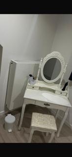 Make-up tafel met spiegel en stoeltje, Ophalen, Zo goed als nieuw