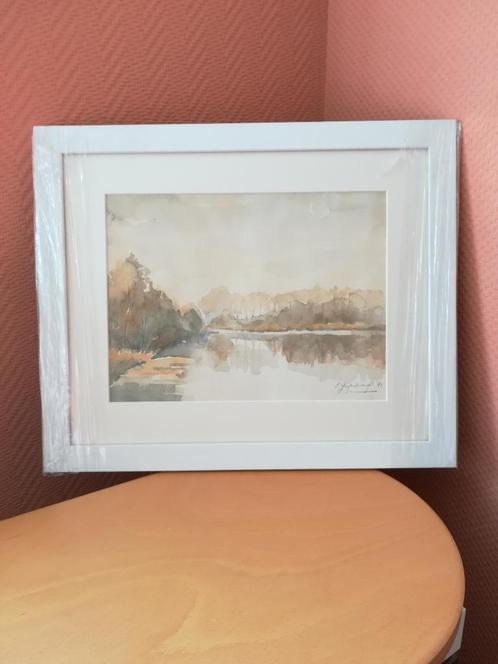 Aquarel Zilvermeer te Mol - 1992 - Irène GEYSELINGS, Antiek en Kunst, Kunst | Schilderijen | Modern, Ophalen