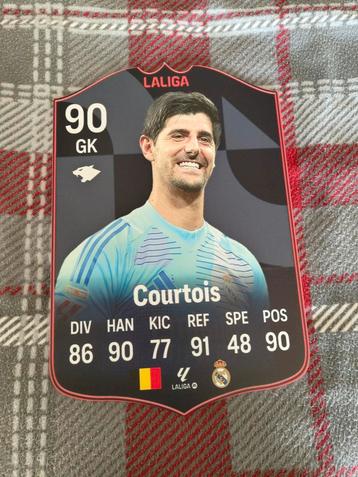 Voetbalkaartje (37cmx25cm) - Thibaut Courtois / Real Madrid beschikbaar voor biedingen