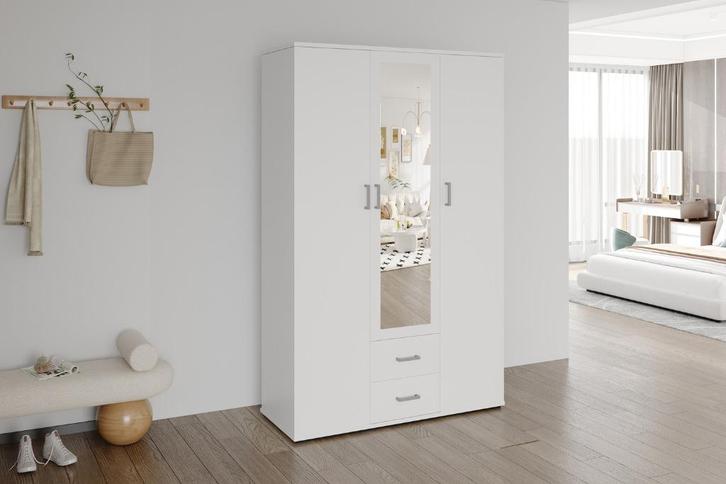 QM Kleerkasten MARC met spiegel  +Gratis Levering, Huis en Inrichting, Kasten | Kleerkasten, Nieuw, Ophalen