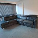 Lederen hoekzetel grijs. GRATIS, Maison & Meubles, Canapés | Coins salons complets, Enlèvement