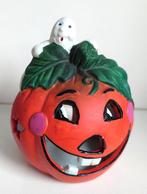Theelichthouder Halloween : pompoen beeldje met spook, Hobby en Vrije tijd, Versiering, Gebruikt, Ophalen of Verzenden