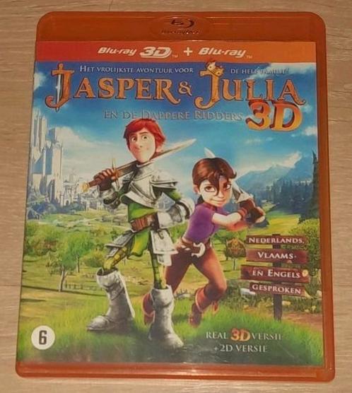 Blu-ray Jasper en Julia en de dappere ridders, 3d en 2d, Cd's en Dvd's, Blu-ray, Zo goed als nieuw, Tekenfilms en Animatie, 3D