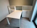 Bureau met 2 opbergkasten - wit, Huis en Inrichting, Bureaus, Ophalen, Zo goed als nieuw, Bureau