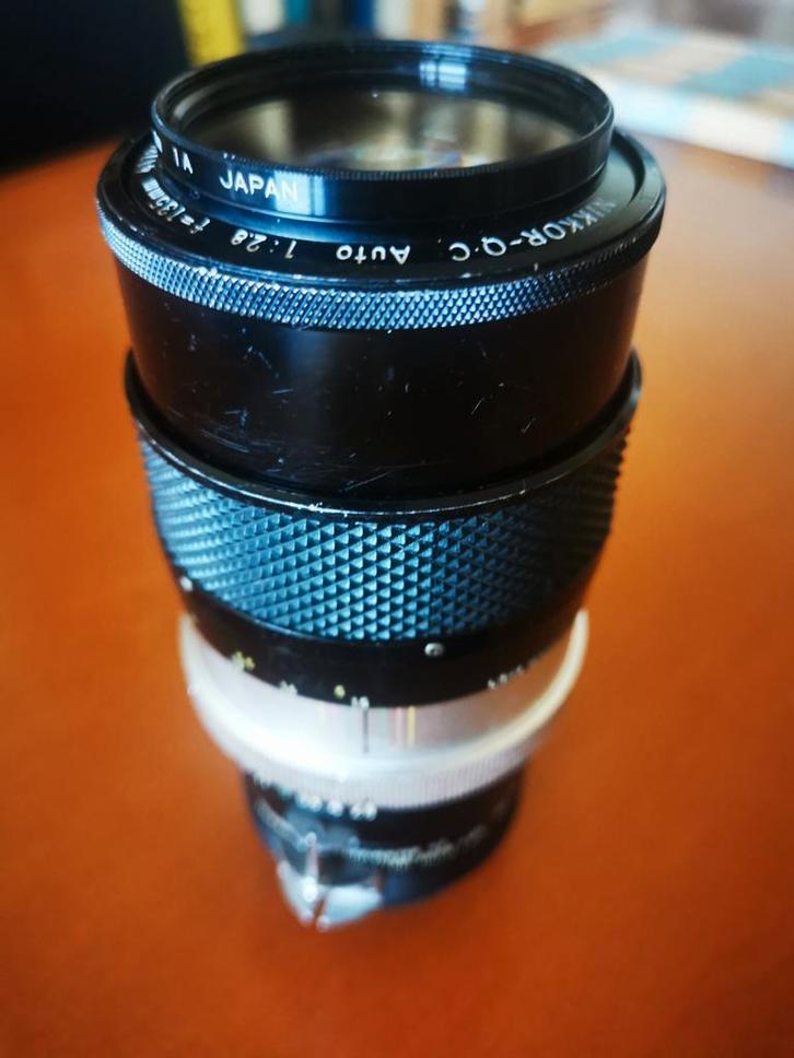 Nikon 135mm 2.8 Q.C., verdubbelaar x2, Audio, Tv en Foto, Fotocamera's Analoog, Gebruikt, Nikon, Ophalen of Verzenden