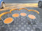 Houten stoelen met metalen frame, Huis en Inrichting, Stoelen, Ophalen