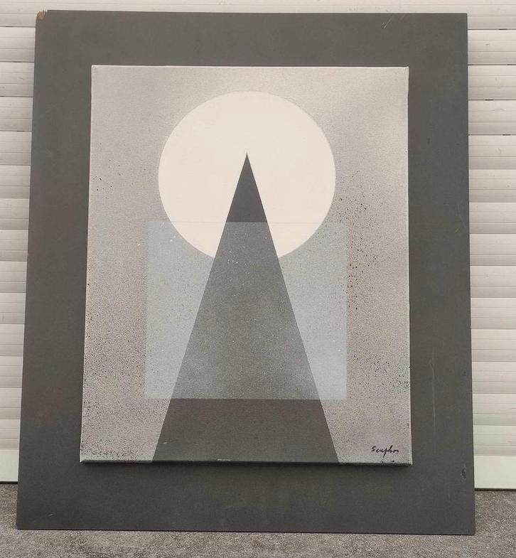 Huile sur toile signe Michel seuphor, Antiek en Kunst, Kunst | Schilderijen | Klassiek, Ophalen of Verzenden