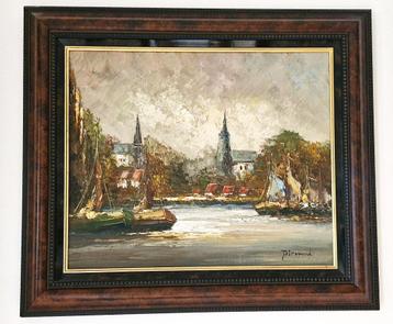 Schilderij met zeezicht door Picard met certificaat beschikbaar voor biedingen