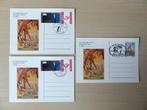 3 Cartes postales "75e Verjaardag Olympische Spelen in 1920", Avec timbre, Jeux olympiques, Enlèvement ou Envoi