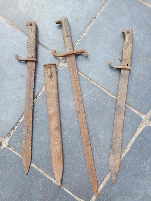 3 baïonnettes allemandes ww1 dont dents de scie, Verzamelen, Militaria | Algemeen, Overige soorten, Ophalen of Verzenden