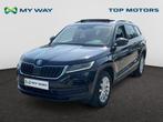 Skoda Kodiaq 7PL*LEDER*TREKHAAK*LED*PANO DAK*CAMERA, Auto's, Lederen bekleding, Zwart, Handgeschakeld, Kodiaq
