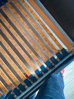Lederen look bed, Huis en Inrichting, Slaapkamer | Bedden, Ophalen, Overige materialen, Gebruikt, Bruin