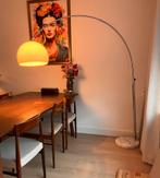 Grote XL vintage booglamp. Chroom. Marmeren, Huis en Inrichting, Lampen | Vloerlampen, Ophalen, Vintage. Space age, Metaal, Zo goed als nieuw