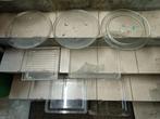Diverse ronde en rechthoekige glazen microgolf oven schalen, Gebruikt, Oven, Ophalen of Verzenden, Draaiplateau
