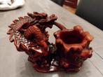 STATUE DE DRAGON EN RÉSINE ROUGE CHINOISE, Enlèvement, Utilisé