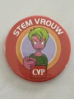 badge 'Stem Vrouw' CD&V CVP, Ophalen