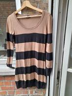 Kleedje 'Basic H&M' met bruine en zwarte strepen   Small, H&M, Zwart, Ophalen of Verzenden, Maat 36 (S)