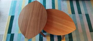STOCKHOLM Tables gigognes, lot de 2, plaqué noyer beschikbaar voor biedingen