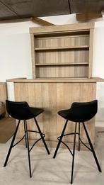 Toog / bar met wand kast en barstoelen, Huis en Inrichting, Kasten | Buffetkasten, 25 tot 50 cm, 100 tot 150 cm, Gebruikt, Eikenhout