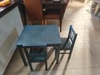 Tafel + 2 kinderstoelen, Huis en Inrichting, Tafels | Eettafels, Ophalen, Gebruikt