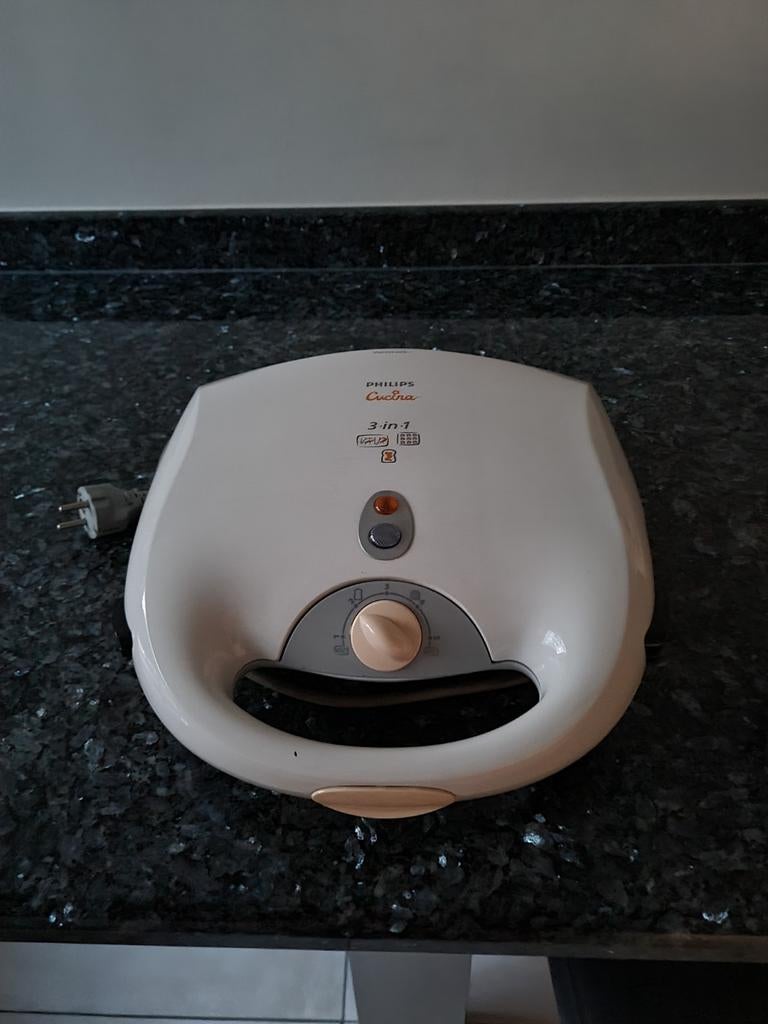 Appareil à griller, gaufres et croques 3 en 1 Philips Cucina, Enlèvement