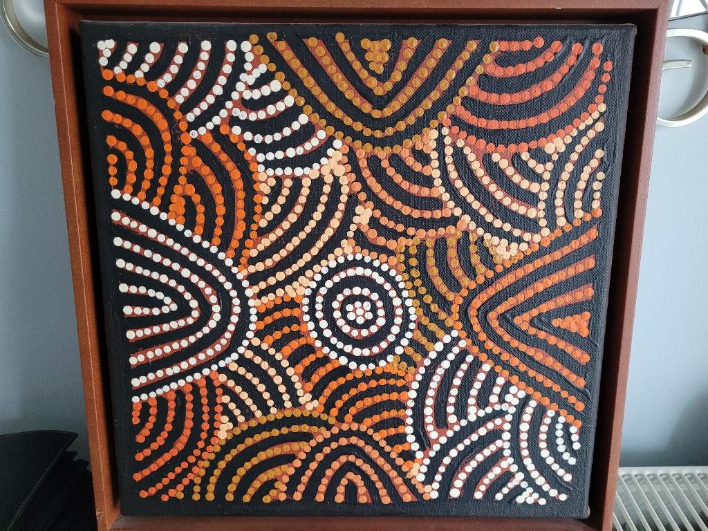 Aboriginal Australian acrylic painting, Ophalen of Verzenden