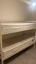 Witte stapelbed met trap en zij leuning, Huis en Inrichting, Ophalen, Zo goed als nieuw, Stapelbed