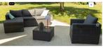 Salon de jardin Ensemble lounge 4pers.  /méridienne noir, Enlèvement, Chaise