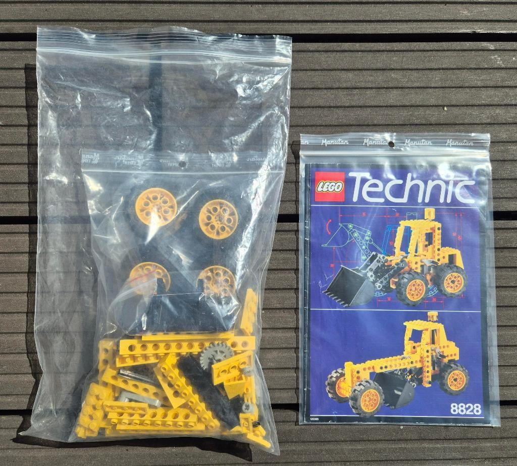 Lego - 8828 - Front & end loader, Gebruikt, Lego, Compleet, Ophalen of Verzenden