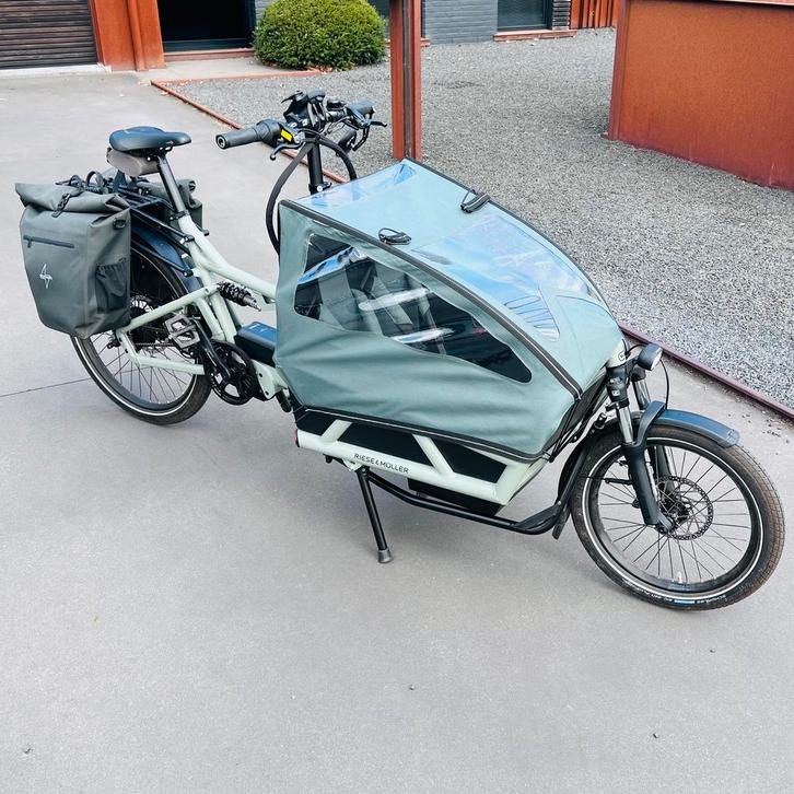 Riese & Muller Load 60 Vario, Vélos & Vélomoteurs, Vélos | Vélos avec bac, Comme neuf, Autres marques, 2 enfants, Électrique, Bâche