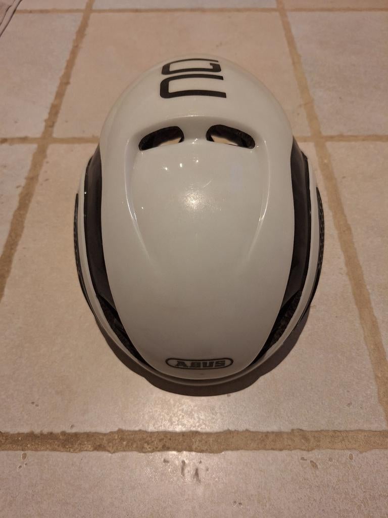 Abus Gamechanger (wit) maat M goede staat, Fietsen en Brommers, Fietsaccessoires | Fietshelmen, Ophalen, M