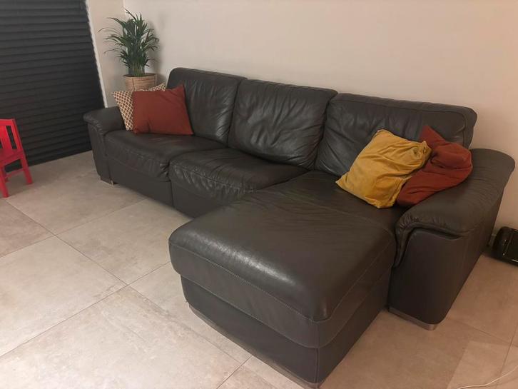 Zetel - gratis op te halen (te herstellen), Maison & Meubles, Canapés | Coins salons complets, Utilisé, Cuir, Enlèvement