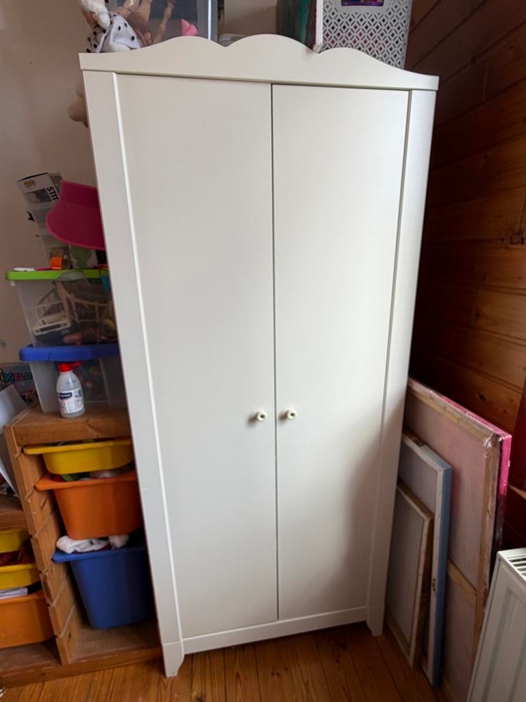 Armoire blanche pour enfants IKEA, 25 à 50 cm, Avec tablette(s), Utilisé, 50 à 100 cm