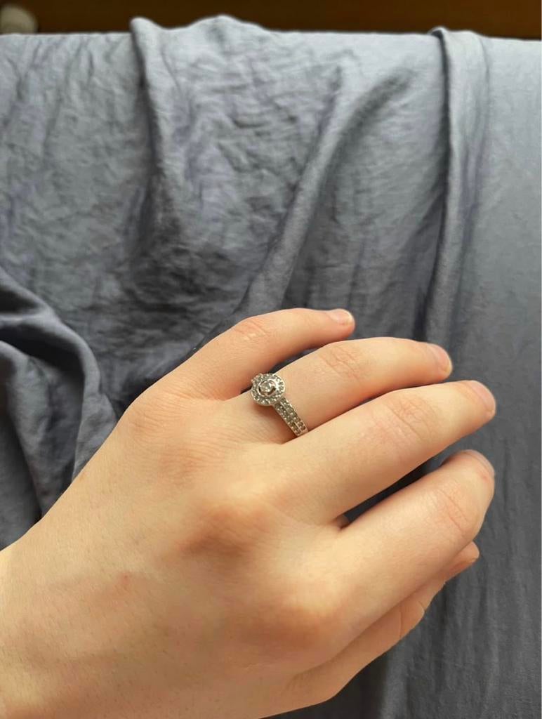 Bague en or blanc, Bijoux, Sacs & Beauté, Bagues, 20 ou plus grands, Comme neuf, Or, Enlèvement