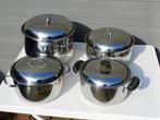 4 mooie nette kookpotten, Huis en Inrichting, Keuken | Potten en Pannen, Ophalen of Verzenden, Gebruikt, Inox, Pannenset