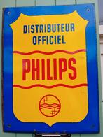vintage dubbelzijdig emaille reclamebord Philips, Ophalen of Verzenden, Zo goed als nieuw, Reclamebord