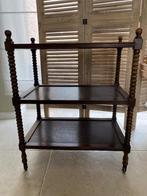 Oud houten tafeltje op wieltjes, Ophalen, Minder dan 55 cm, Gebruikt, 60 cm of meer