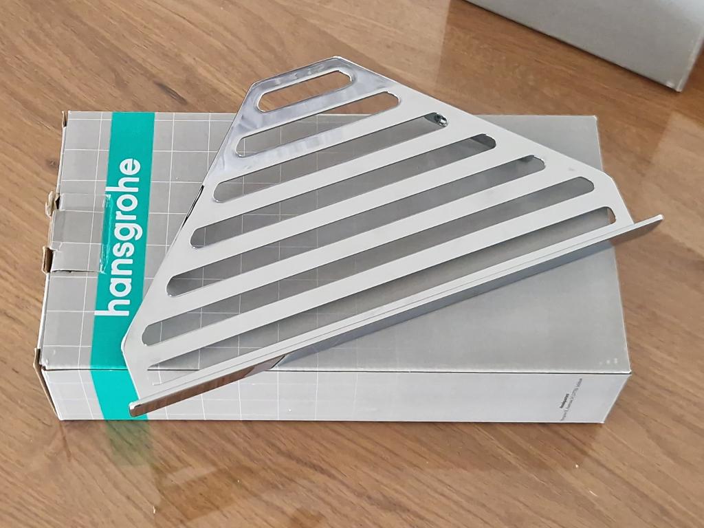 Hansgrohe AddStoris Q Hoekkorf (2 stuks) - Nieuw, Ophalen of Verzenden, Nieuw, Chroom, Douche