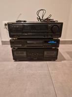 Technics hifi set – versterker + CD speler + dubbel cassette, Audio, Tv en Foto, Stereoketens, Gebruikt, Losse componenten, Tuner of Radio