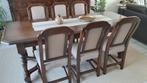 Tafel  met 6 stoelen, Huis en Inrichting, Tafels | Eettafels, Ophalen, Eikenhout, Zo goed als nieuw, Vijf personen of meer