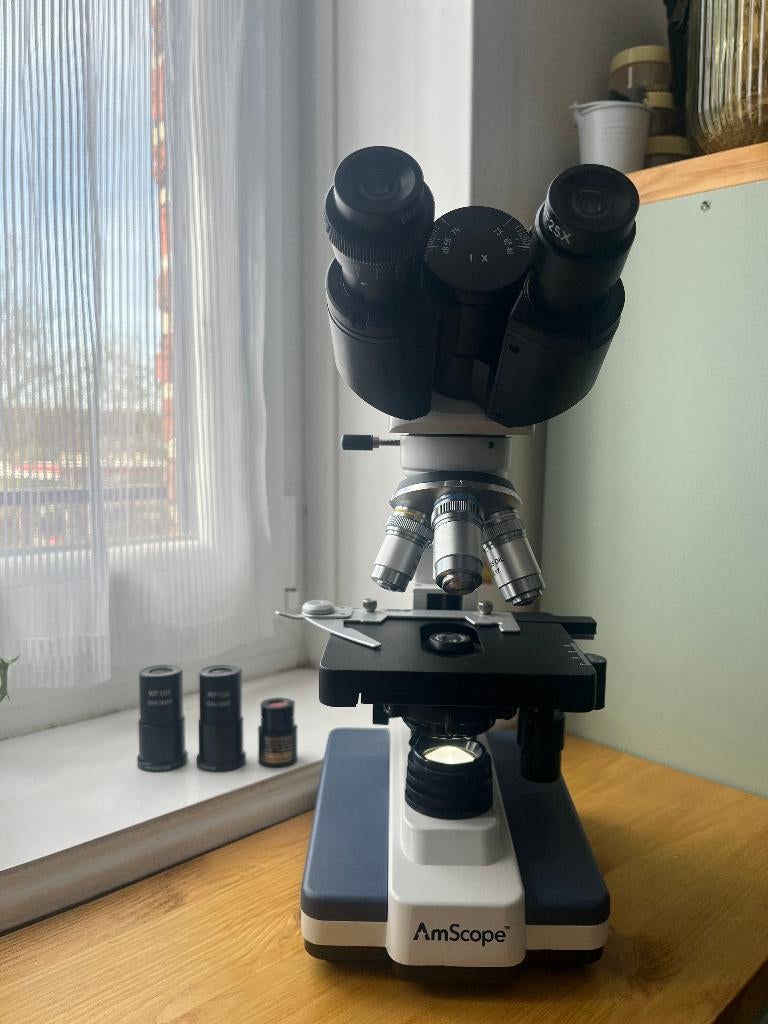 AmScope B120C-E1 microscoop + USB-camera (40x tot 2500x), Zakelijke goederen, Ophalen of Verzenden