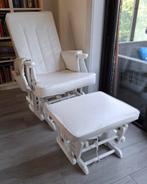 Fauteuil à bascule blanc avec repose-pieds, Enlèvement, Utilisé