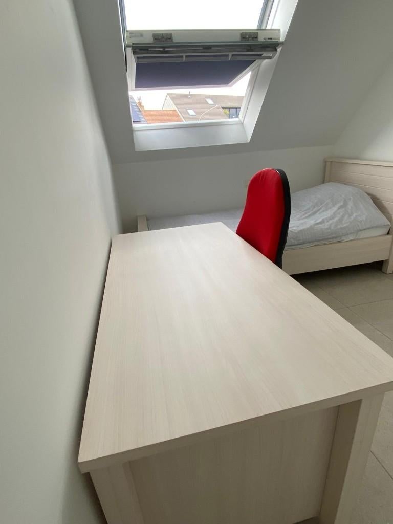 éénpersoons slaapkamer, Maison & Meubles, Enlèvement, Utilisé, Une personne, Modern grenen/wit