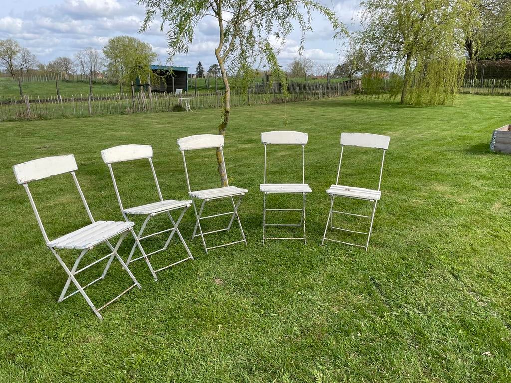 Oude tuinstoelen, Tuin en Terras, Tuinstoelen, Ophalen, Gebruikt