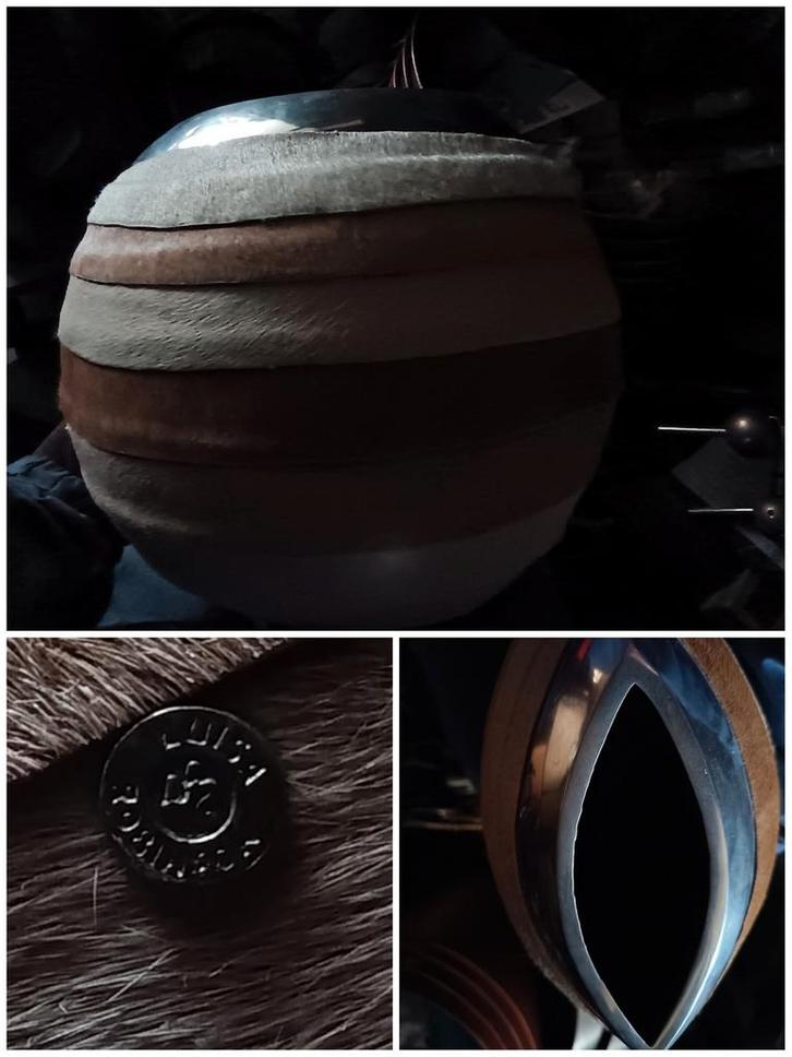 Mon BEAU Rare Vase LUISA ROBINSON Sculpture ? Métal & Cuir ?, Huis en Inrichting, Woonaccessoires | Vazen, Ophalen