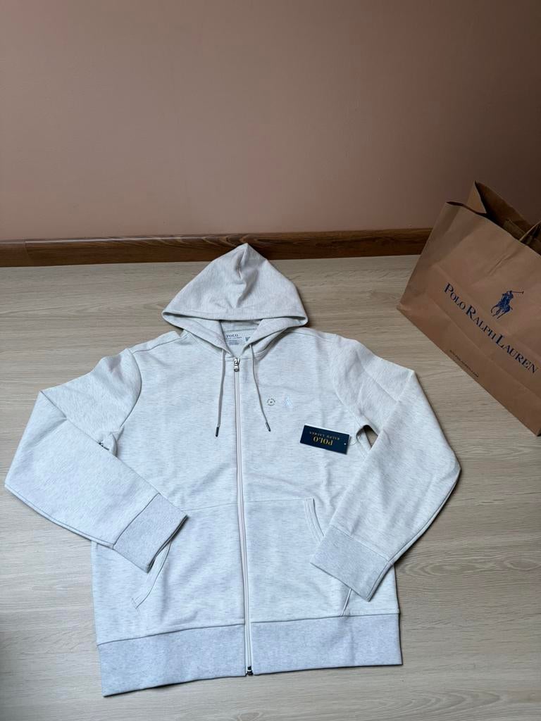 Ralph Lauren pull à capuche avec zip gris, Ophalen, Nieuw, Maat 48/50 (M), Grijs